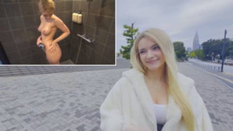 将Q弹天然美巨乳的金髮白人介绍给怀孕制造者2号，进行中出情色自拍。她也开心地说「好舒服♡」 FC2-PPV-4826884
